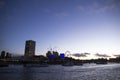 View of London Eye Millennium Wheel on the Southbank of River Thames, London, England,