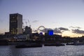 View of London Eye Millennium Wheel on the Southbank of River Thames, London, England, Royalty Free Stock Photo