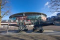 Visiting In front of the Emirates Stadium in London Royalty Free Stock Photo