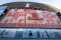 Visiting In front of the Emirates Stadium in London Royalty Free Stock Photo