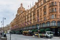 Harrods department store located on Brompton Road in Knightsbridge, London