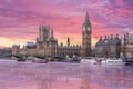 London England Houses of Parliament, Westminster and Big Ben from the Thames River