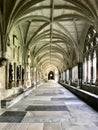 London, England, January 2020. Corridor inside Westminster Abbey, London.