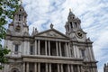 Architectural detail of St Paul`s Cathedral exterior in the City of London Royalty Free Stock Photo