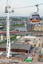 Emirates Air Line cable cars, London, England Royalty Free Stock Photo