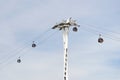 Emirates Air Line cable cars, London, England Royalty Free Stock Photo