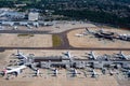 LONDON, ENGLAND - JULY 13 2017 - Gatwick airport before landing Royalty Free Stock Photo