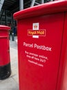 A Royal Mail parcel postbox, City of London. UK.