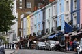 LONDON, ENGLAND - JULY 15 2017 - portobello road london street colorful marketplace