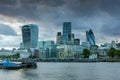 LONDON, ENGLAND - JUNE 15 2016: Amazing Sunset Skyline of London From Tower Bridge, England Royalty Free Stock Photo