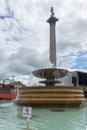 Nelson`s Column at Trafalgar Square, City of London, England, Great Britain Royalty Free Stock Photo