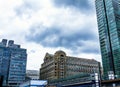 Offices in the financial hub of Canary Wharf at Canada square: HSBC, CITI, JP Morgan, KPMG and Barclays buildings