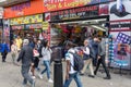 Shopping people near gift shop in Oxford street London, UK