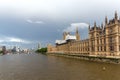 LONDON, ENGLAND - JUNE 16 2016: Sunset view of Houses of Parliament, Westminster palace, London, England Royalty Free Stock Photo