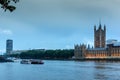 LONDON, ENGLAND - JUNE 16 2016: Sunset view of Houses of Parliament, Westminster palace, London, Great Britain Royalty Free Stock Photo
