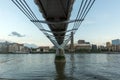 LONDON, ENGLAND - JUNE 17 2016: Twilight on Tate Modern Gallery, Thames River and Millennium Bridge, London Royalty Free Stock Photo