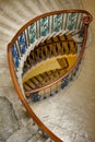 Spiral staircase inside the Courtauld Gallery, Somerset House, London Royalty Free Stock Photo