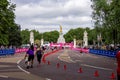 London/England - May 26 2019: A landscape portrait of the track and some runners of the Vitality London 10k fundraiser event in