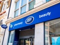 Boots pharmacy chemist & beauty store, Bishopgate, City of London. Royalty Free Stock Photo