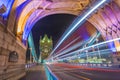 London, England - Night shot of the world famous colorful Tower Royalty Free Stock Photo