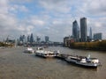 The city of london and new new buildings on the south bank Royalty Free Stock Photo