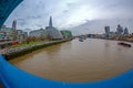 City view of London over river Thames from Tower Bridge Royalty Free Stock Photo