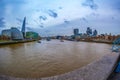 Panoramic view over London from the Tower Bridge Royalty Free Stock Photo