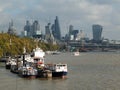 London, England - November 03, 2017: River traffic on the thames Royalty Free Stock Photo