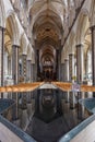 View of interior hall inside Salisbury Cathedral Church, England Royalty Free Stock Photo