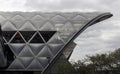 The Lattice Roof structure of Crossrail Place at Canary Wharf