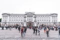 London, England-1 October,2018: The main entrance gate of Buckingham Palace with a group people, visitor or tourist. Royalty Free Stock Photo