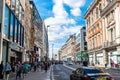 London, England -2 SEP 2019 : The famous Oxford Circus with Oxford Street and Regent Street on a busy day