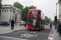 LONDON, ENGLAND - SEPTEMBER 25, 2017: London Cityscape and downtown Oxford Street with people and traffic. Public Transport. Brent