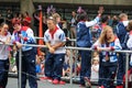 2012 Olympians during the 2012 British Olympic and Paralympic teams victory parade