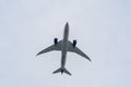 LONDON, ENGLAND - SEPTEMBER 25, 2017: Royal Jordanian Airlines Boeing 787 JY-BAB taking off in London Heathrow International Airpo