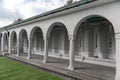 LONDON, ENGLAND - SEPTEMBER 27, 2017: Runnymede Air Forces Memorial in England. Wall with Names.