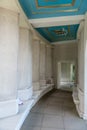 LONDON, ENGLAND - SEPTEMBER 27, 2017: Runnymede Air Forces Memorial in England. Wall with Names.