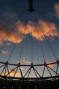 London, England - September 21, 2018: View of London Eye at sunset London Eye is a famous tourist attraction Royalty Free Stock Photo