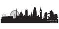 London, England skyline. Detailed vector silhouette