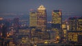 London, England - Skyline view of the skyscrapers of Canary Wharf Royalty Free Stock Photo