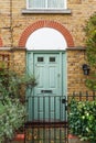 London, England - typical British style door