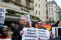 Protest outside the Dorchester Hotel London April 6th 2019