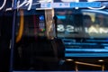 London, England, UK - December 31, 2019: An abstract view through a taxi window to a bank terminal for payment for a London taxi