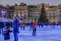 London, England, UK - December 29,2016: People enjoying skating