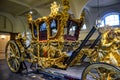 LONDON, England UK - February 15, 2016 : Royal Mews London. The Gold State Coach Royalty Free Stock Photo