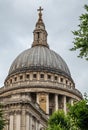 Dome of St. Paul`s Cathedral, London, England, UK Royalty Free Stock Photo