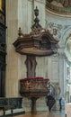 Pulpit at St. Paul`s Cathedral, London, England, UK