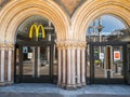 McDonald`s take away branch, The Concourse at Liverpool St station. Closed due to lockdown. Royalty Free Stock Photo