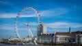London, England, United Kingdom - May 8, 2016: A lovely view of the London eye