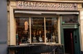 Upscale guitar shops on Denmark Street in London offering guitars and repair services in London